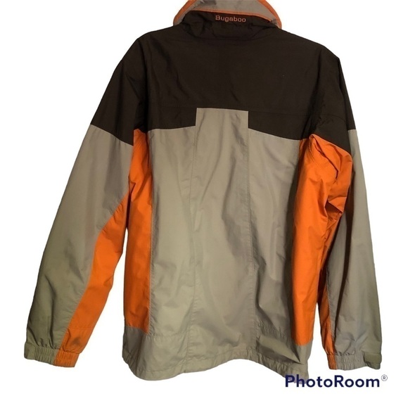 Vtg COLUMBIA Bugaboo Brown Orange Tan Colorblock Fleece Lined Collar Jacket M - Picture 2 of 12